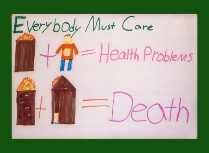 "Burn Barrels = Health Problems, Death"